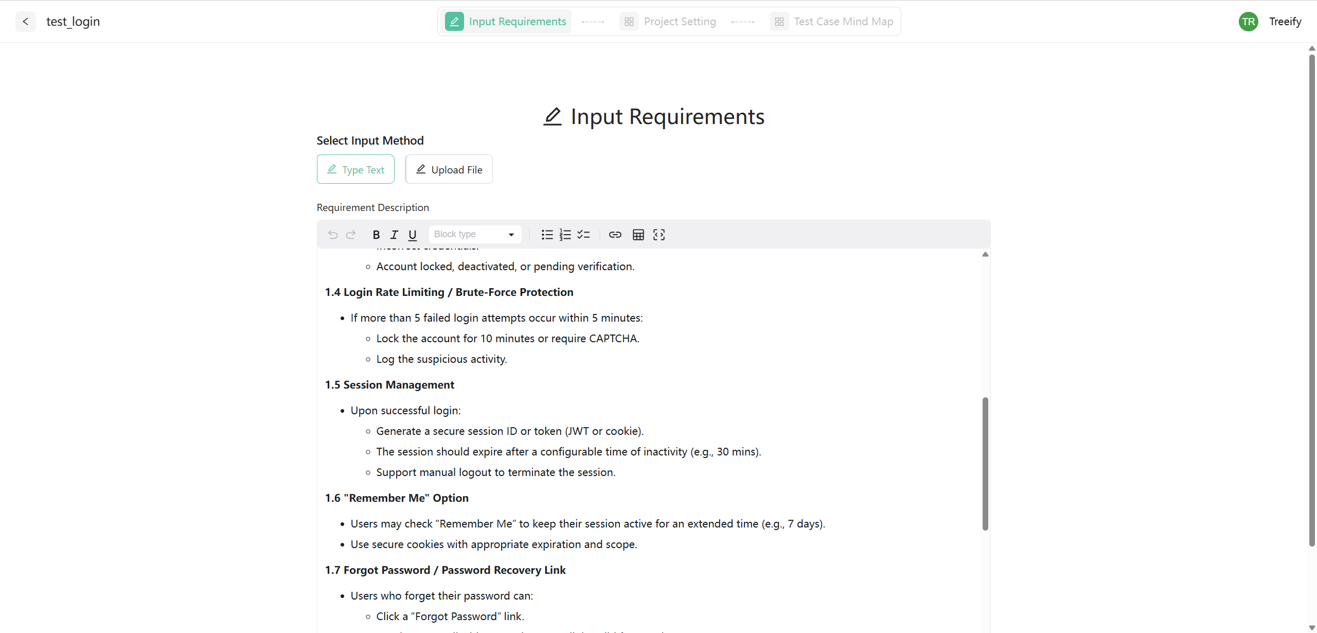 Input Requirements